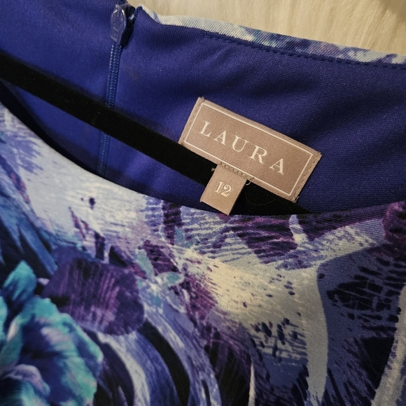 Laura Classic Sheath Layered Floral Midi Dress - Picture 5 of 7